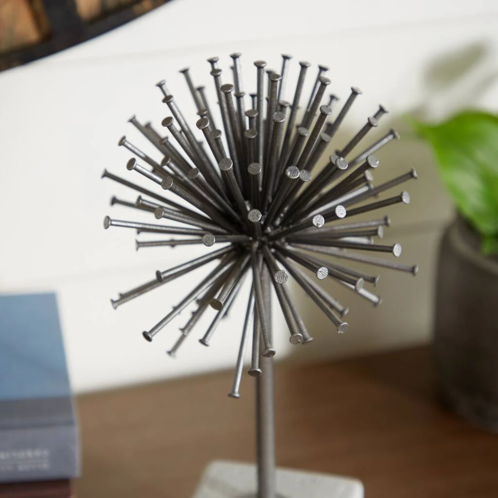 Best deal π 13" Dark Silver Metal & Concrete Industrial Starburst Sculpture by Ivory and Iris π 3 Best deal π 13" Dark Silver Metal & Concrete Industrial Starburst Sculpture by Ivory and Iris π - Image 3