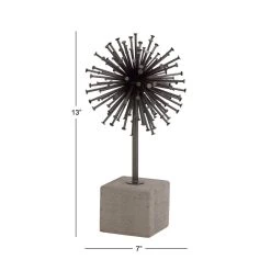 Best deal π 13" Dark Silver Metal & Concrete Industrial Starburst Sculpture by Ivory and Iris π 9 Best deal π 13" Dark Silver Metal & Concrete Industrial Starburst Sculpture by Ivory and Iris π -Cheap Ivory and Iris Store D370253S 6