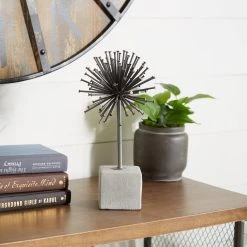 Best deal π 13" Dark Silver Metal & Concrete Industrial Starburst Sculpture by Ivory and Iris π 11 Best deal π 13" Dark Silver Metal & Concrete Industrial Starburst Sculpture by Ivory and Iris π -Cheap Ivory and Iris Store D370253S 8