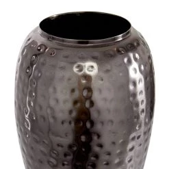 Best deal 🔔 Metal Modern Round Decorative Jar Set with Silver Handles by Ivory and Iris 🔥 -Cheap Ivory and Iris Store D372060S 5