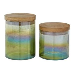 Best deal π Rainbow Glass Coastal Decorative Jar Set by Ivory and Iris π₯°