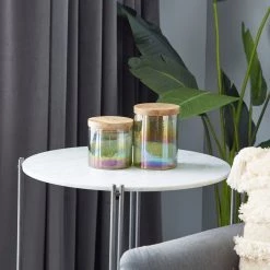 Best deal 😍 Rainbow Glass Coastal Decorative Jar Set by Ivory and Iris 🥰 -Cheap Ivory and Iris Store D372078S 7