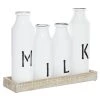 Best Sale 🥰 White Iron Farmhouse Decorative Milk Bottles Set by Ivory and Iris 😉