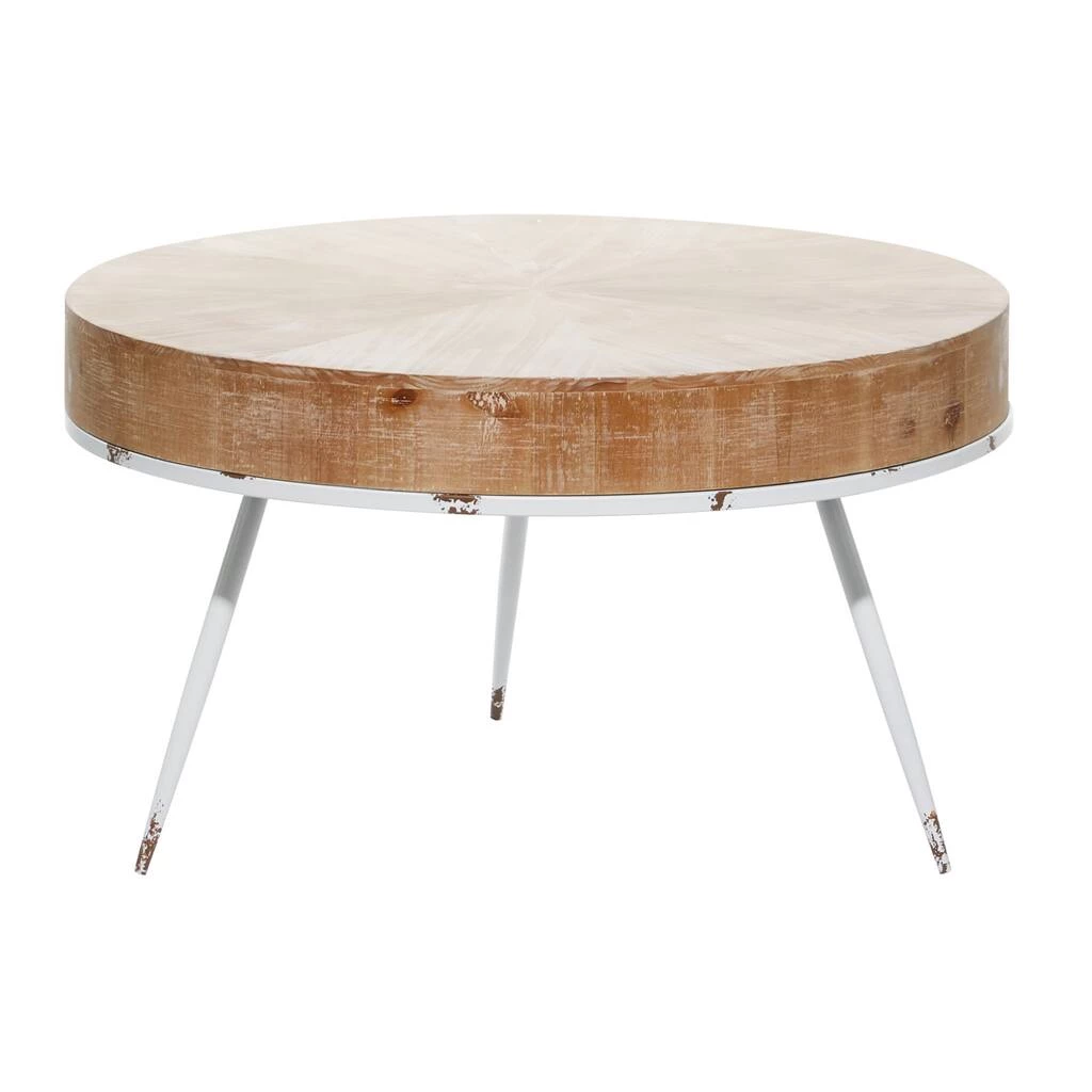 Cheap π 18'' Natural Brown Wood & Iron Modern Coffee Table by Ivory and Iris π€© 2 Cheap π 18'' Natural Brown Wood & Iron Modern Coffee Table by Ivory and Iris π€© - Image 2