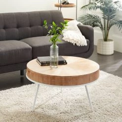 Cheap π 18'' Natural Brown Wood & Iron Modern Coffee Table by Ivory and Iris π€© 13 Cheap π 18'' Natural Brown Wood & Iron Modern Coffee Table by Ivory and Iris π€© -Cheap Ivory and Iris Store D373683S 7