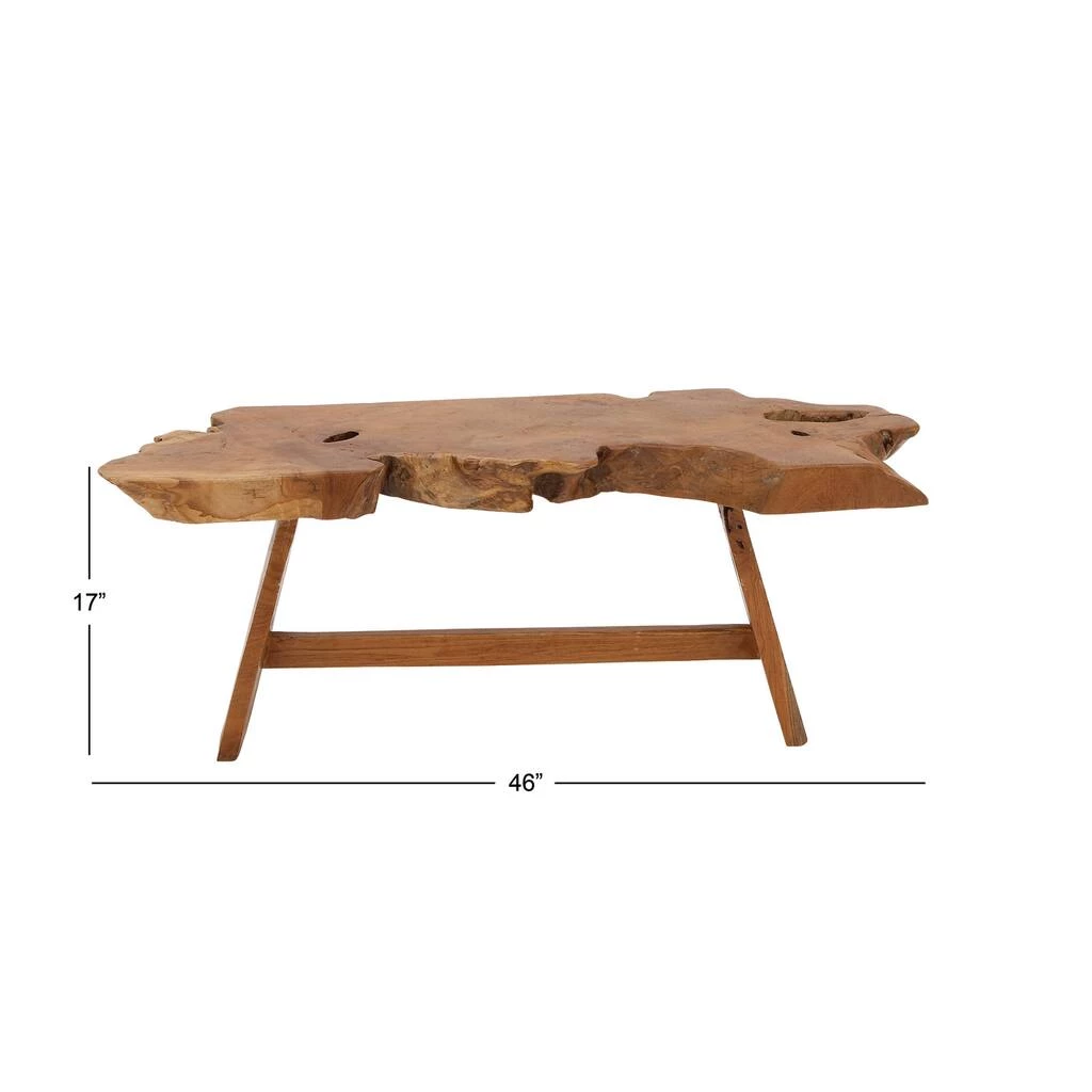 Budget β 35" Brown Teak Contemporary Coffee Table by Ivory and Iris π 4 Budget β 35" Brown Teak Contemporary Coffee Table by Ivory and Iris π - Image 4