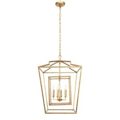 Flash Sale 😍 Copper IRON Transitional Caged Chandelier , 29" x 20" x 20" by Ivory and Iris 🎁