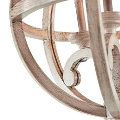 Promo ✔️ Gold Wood Rustic Caged Chandelier , 28" x 21" x 21" by Ivory and Iris 🥰 11 Promo ✔️ Gold Wood Rustic Caged Chandelier , 28" x 21" x 21" by Ivory and Iris 🥰 -Cheap Ivory and Iris Store D374835S 5