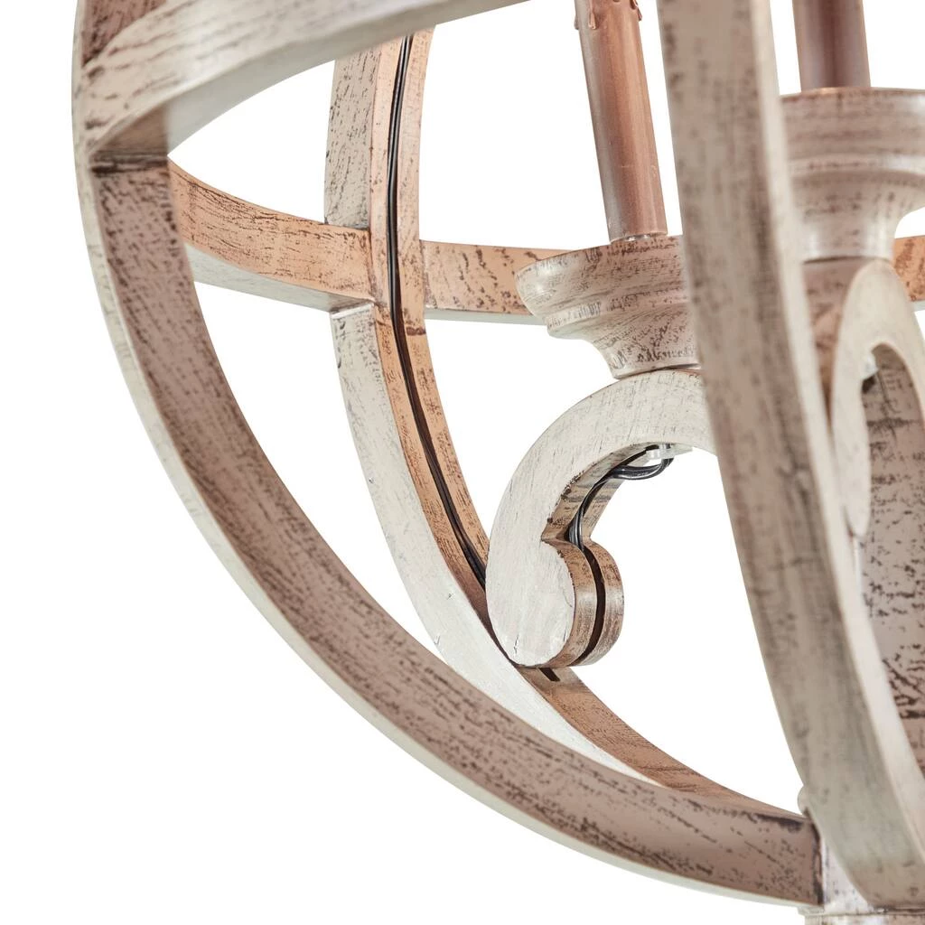 Promo ✔️ Gold Wood Rustic Caged Chandelier , 28" x 21" x 21" by Ivory and Iris 🥰 5 Promo ✔️ Gold Wood Rustic Caged Chandelier , 28" x 21" x 21" by Ivory and Iris 🥰 - Image 5