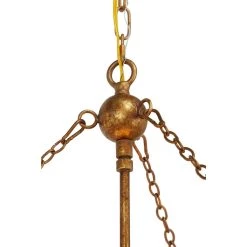 Cheap 🤩 Gold Iron Glam Drum Chandelier, 25" x 22" x 22" by Ivory and Iris 🔥 -Cheap Ivory and Iris Store D374839S 4