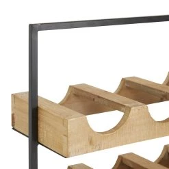 Deals 🔥 14" Brown Wood Farmhouse Wine Holder by Ivory and Iris ⌛ -Cheap Ivory and Iris Store D396012S 5