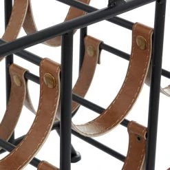 Promo ✔️ 16" Black Metal Contemporary Wine Rack by Ivory and Iris 💯 -Cheap Ivory and Iris Store D396018S 4