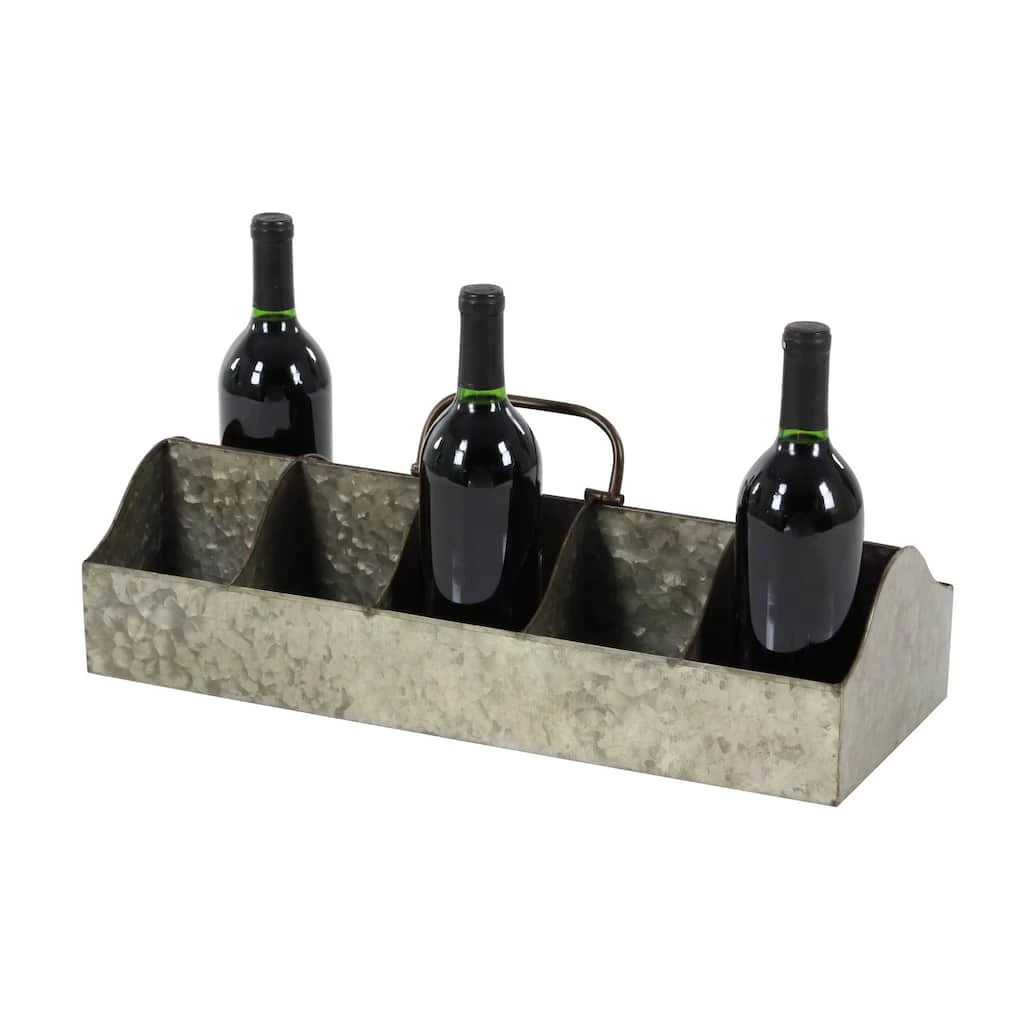 Best deal π 20" Gray Metal Farmhouse Wine Holder by Ivory and Iris π 1 Best deal π 20" Gray Metal Farmhouse Wine Holder by Ivory and Iris π
