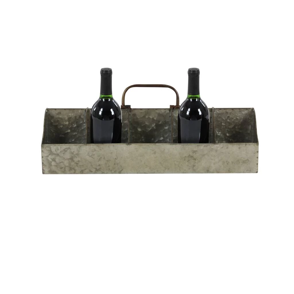 Best deal π 20" Gray Metal Farmhouse Wine Holder by Ivory and Iris π 2 Best deal π 20" Gray Metal Farmhouse Wine Holder by Ivory and Iris π - Image 2