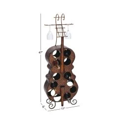 Best Sale π 47" Brass Metal Traditional Wine Holder Rack by Ivory and Iris π― 14 Best Sale π 47" Brass Metal Traditional Wine Holder Rack by Ivory and Iris π― -Cheap Ivory and Iris Store D396028S 7