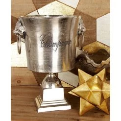 Flash Sale ❤️ 16" Silver Champagne Bucket by Ivory and Iris 🧨 -Cheap Ivory and Iris Store D396033S 10