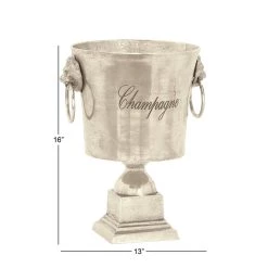 Flash Sale ❤️ 16" Silver Champagne Bucket by Ivory and Iris 🧨 -Cheap Ivory and Iris Store D396033S 9
