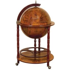 New 🔥 37" Brown Rustic Wine Bar Globe by Ivory and Iris 👍