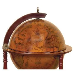 New 🔥 37" Brown Rustic Wine Bar Globe by Ivory and Iris 👍 -Cheap Ivory and Iris Store D396043S 3