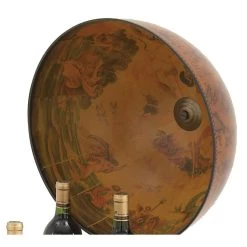 New 🔥 37" Brown Rustic Wine Bar Globe by Ivory and Iris 👍 -Cheap Ivory and Iris Store D396043S 5