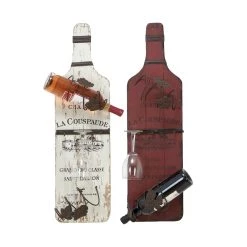 Flash Sale 🤩 30" Black Wood Vintage Wine Rack Set by Ivory and Iris 👍