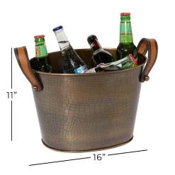 Best reviews of ✨ 16" Bronze Contemporary Wine Bucket by Ivory and Iris ❤️ -Cheap Ivory and Iris Store D396048S 5