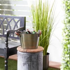 Best reviews of ✨ 16" Bronze Contemporary Wine Bucket by Ivory and Iris ❤️ -Cheap Ivory and Iris Store D396048S 6