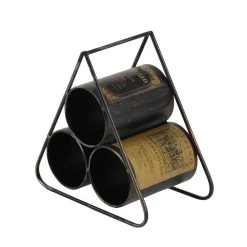 Top 10 🔥 11" Black Industrial Wine Rack by Ivory and Iris ❤️ -Cheap Ivory and Iris Store D396057S 3