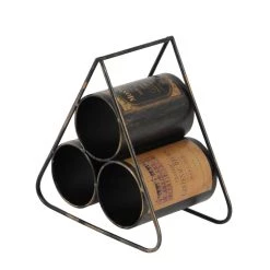 Top 10 🔥 11" Black Industrial Wine Rack by Ivory and Iris ❤️ -Cheap Ivory and Iris Store D396057S 5