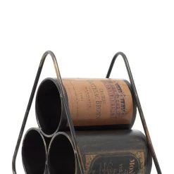 Top 10 🔥 11" Black Industrial Wine Rack by Ivory and Iris ❤️ -Cheap Ivory and Iris Store D396057S 6