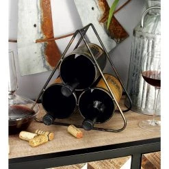 Top 10 🔥 11" Black Industrial Wine Rack by Ivory and Iris ❤️ -Cheap Ivory and Iris Store D396057S 9