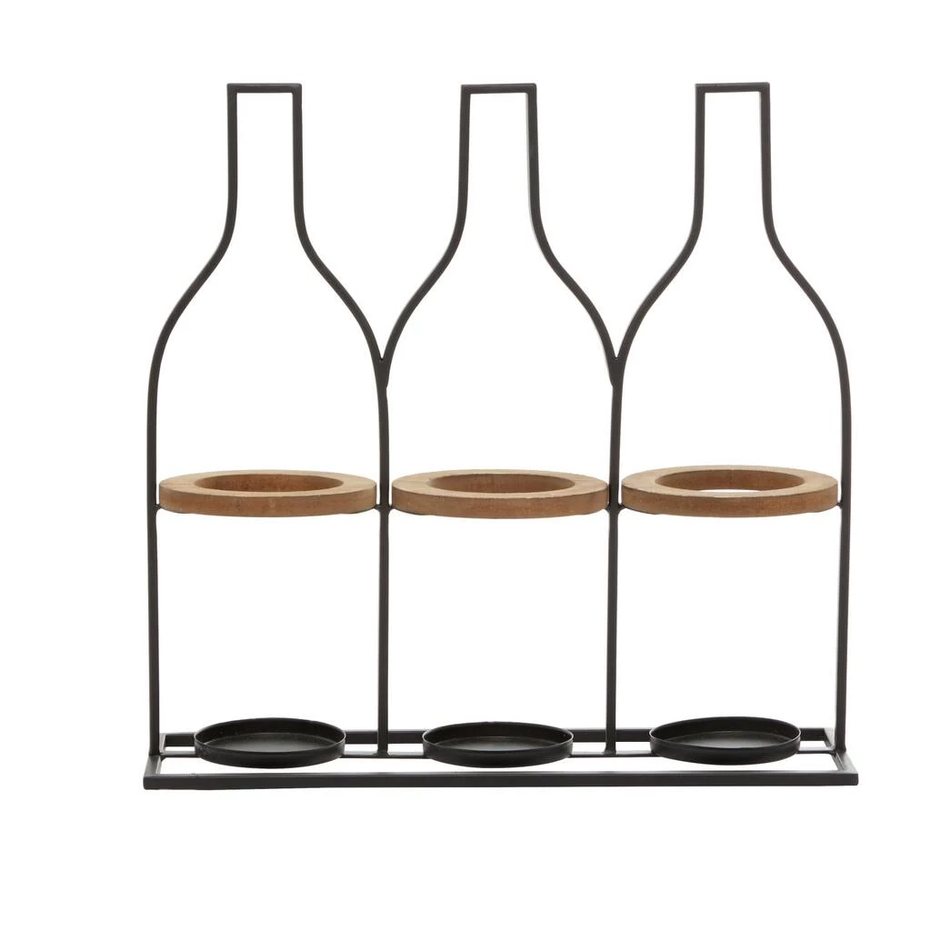 Wholesale π€© 16" Black Metal Farmhouse Wine Rack by Ivory and Iris 𧨠6 Wholesale π€© 16" Black Metal Farmhouse Wine Rack by Ivory and Iris 𧨠- Image 6