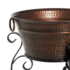 Best Sale 😉 35" Copper Metal Rustic Wine Bucket by Ivory and Iris ⭐ -Cheap Ivory and Iris Store D396073S 4