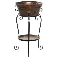 Best Sale 😉 35" Copper Metal Rustic Wine Bucket by Ivory and Iris ⭐ -Cheap Ivory and Iris Store D396073S 6