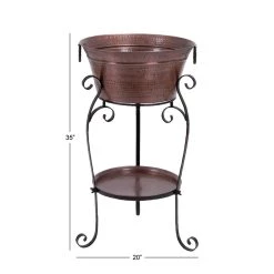 Best Sale 😉 35" Copper Metal Rustic Wine Bucket by Ivory and Iris ⭐ -Cheap Ivory and Iris Store D396073S 7
