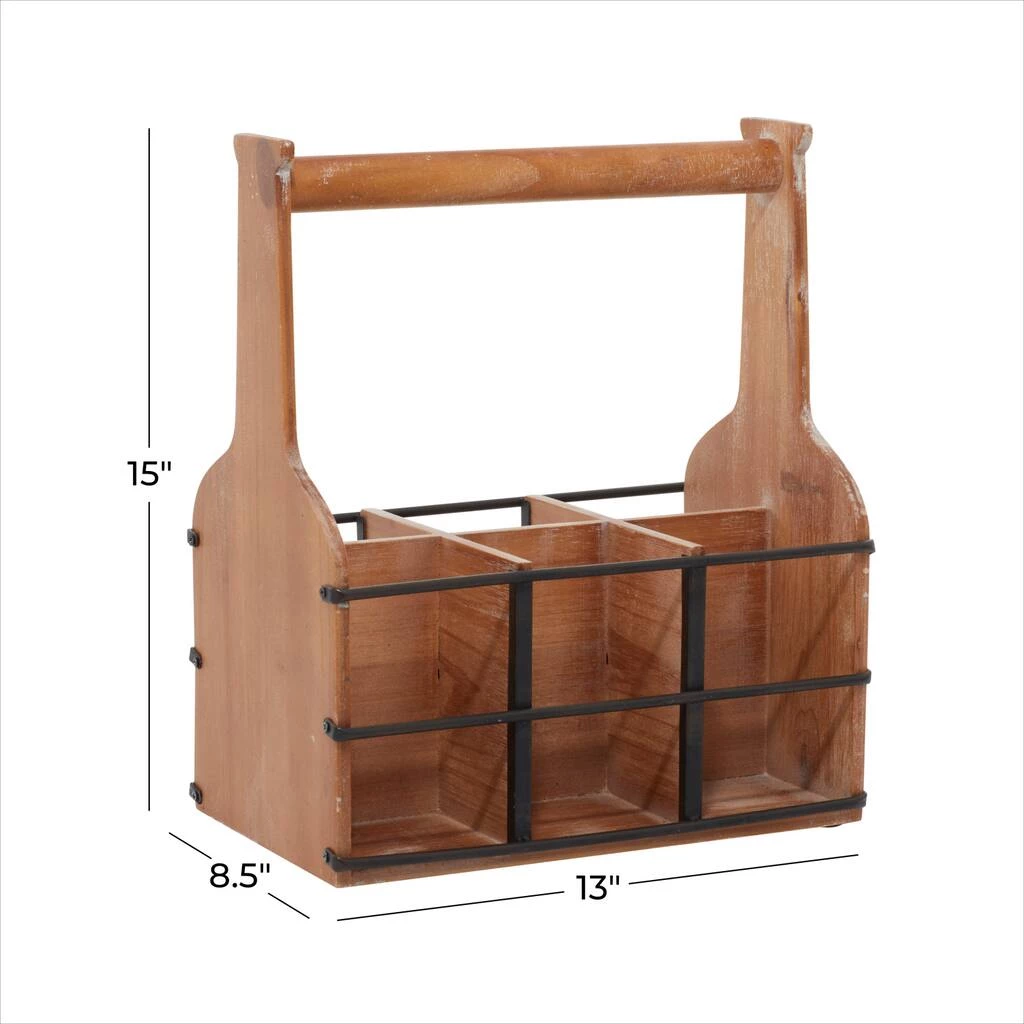 Hot Sale π€© 15" Brown Wood Farmhouse Wine Rack by Ivory and Iris π 5 Hot Sale π€© 15" Brown Wood Farmhouse Wine Rack by Ivory and Iris π - Image 5