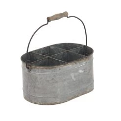 Top 10 🧨 13" Gray Metal Farmhouse Wine Holder by Ivory and Iris 🔥 -Cheap Ivory and Iris Store D396094S 3