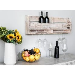 Deals ⭐ 36" Brown Wood Farmhouse Wine Holder by Ivory and Iris 🎁 -Cheap Ivory and Iris Store D396098S 10