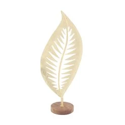 Best deal 🎉 25" White Aluminum Contemporary Leaf Sculpture by Ivory and Iris 👍