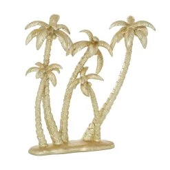 Best deal 👍 16" Gold Coastal Palm Tree Sculpture by Ivory and Iris 🌟