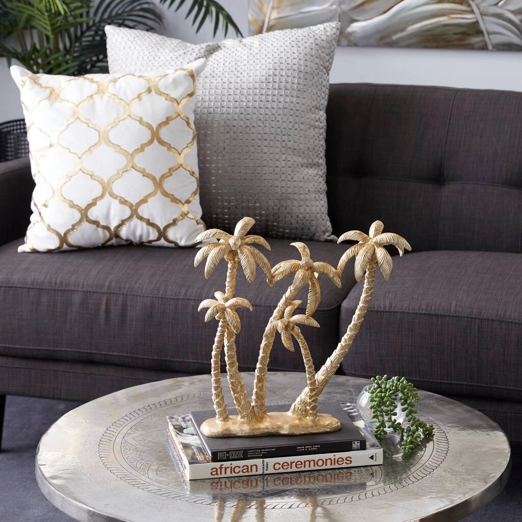 Best deal π 16" Gold Coastal Palm Tree Sculpture by Ivory and Iris π 8 Best deal π 16" Gold Coastal Palm Tree Sculpture by Ivory and Iris π - Image 8