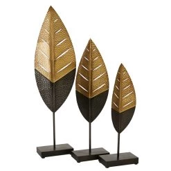 Best deal βοΈ Gold Metal Contemporary Leaf Sculpture Set by Ivory and Iris π₯°