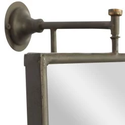 28" Black Wood Industrial Wall Mirror by Ivory and Iris -Cheap Ivory and Iris Store D396324S 3