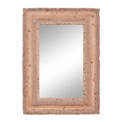 Best deal ⌛ 36" Brown Bohemian Style Wood Wall Mirror by Ivory and Iris 🎁