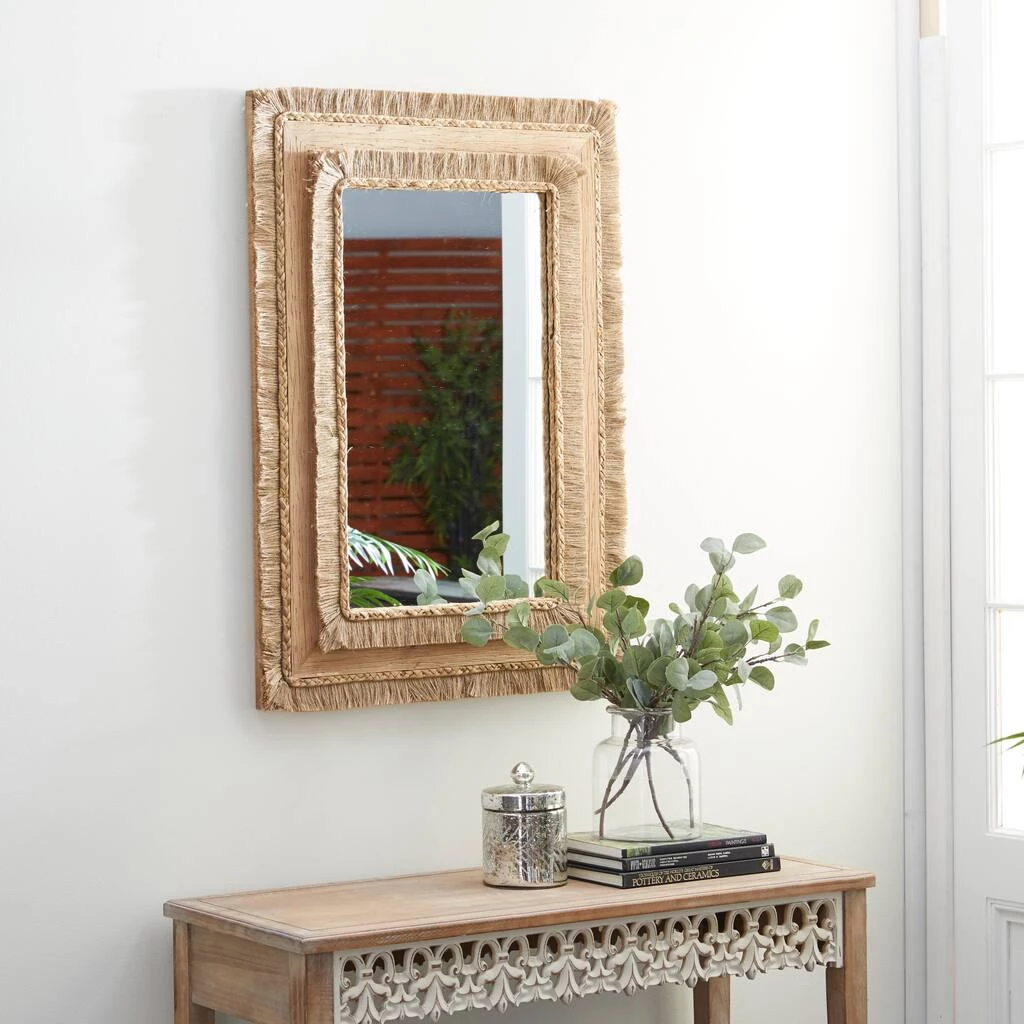 Best deal β 36" Brown Bohemian Style Wood Wall Mirror by Ivory and Iris π 7 Best deal β 36" Brown Bohemian Style Wood Wall Mirror by Ivory and Iris π - Image 7