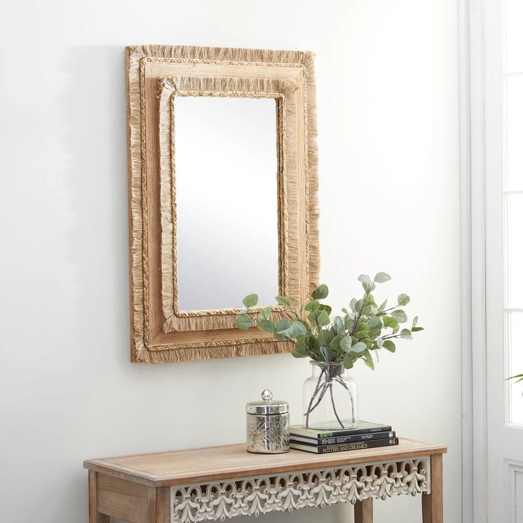 Best deal β 36" Brown Bohemian Style Wood Wall Mirror by Ivory and Iris π 8 Best deal β 36" Brown Bohemian Style Wood Wall Mirror by Ivory and Iris π - Image 8