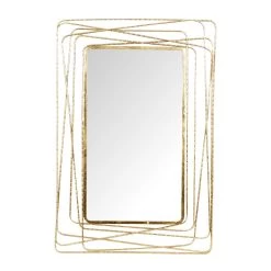 Best Sale π€© 47" Gold Metal Contemporary Wall Mirror by Ivory and Iris π