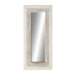 Brand new 🤩 59" White Farmhouse Wood Wall Mirror by Ivory and Iris 💯 -Cheap Ivory and Iris Store D396340S 2