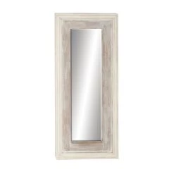Brand new 🤩 59" White Farmhouse Wood Wall Mirror by Ivory and Iris 💯 -Cheap Ivory and Iris Store D396340S 3