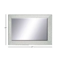 Brand new 🥰 46" Clear Modern Wood Wall Mirror by Ivory and Iris 👏 -Cheap Ivory and Iris Store D396343S 5